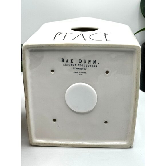 Rae Dunn Ceramic Birdhouse With "Peace" Design - Picture 4 of 9